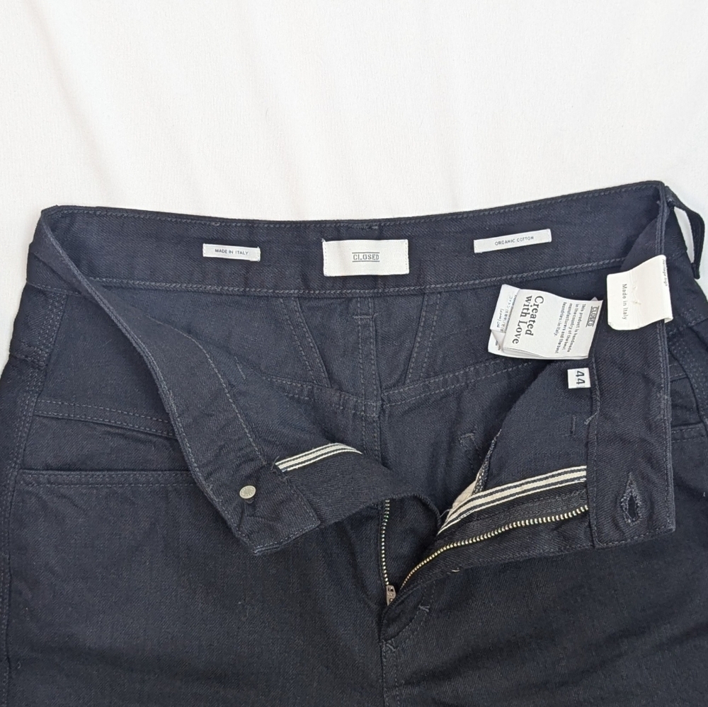 Closed Jeans Pedal Pusher High Waist Heritage Fit Cropped Black IT44 28 8 NWT - Picture 7 of 16